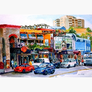 Out and About on Spring Garden, Halifax $30.00 (8 x 10 inches in size)